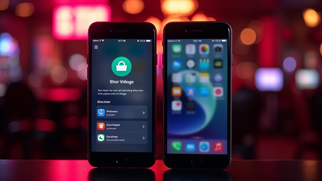 Android- und iPhone-Smartphone mit unterschiedlichen Downloadwegen